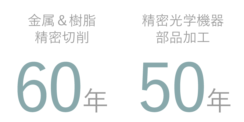 金属＆樹脂　精密切削　光学機器　部品加工